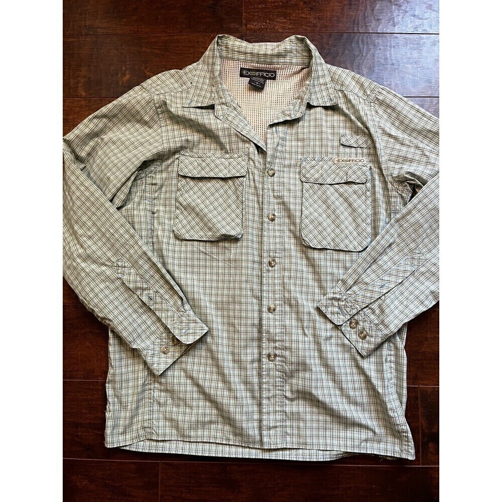 Exfficio Mens Button Down Long Sleeve Shirt Sz M